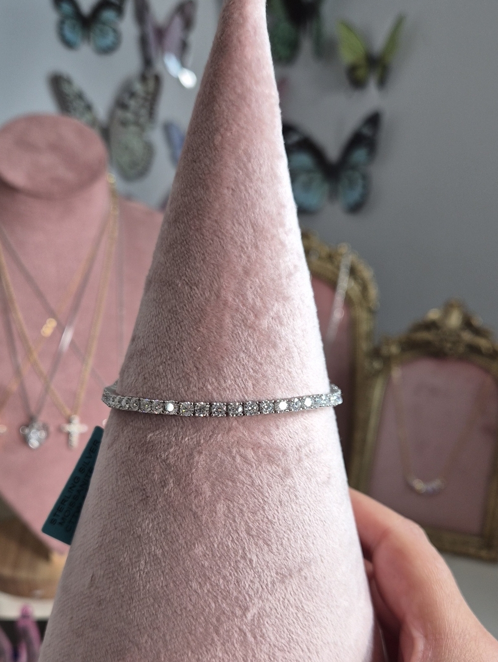 925 Moissanite Tennis Bracelet 7in 4.97ct